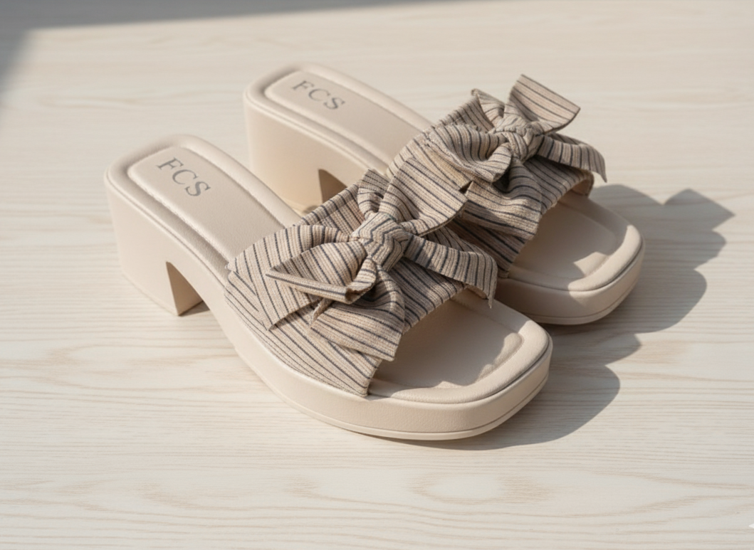 Block Heel Slippers