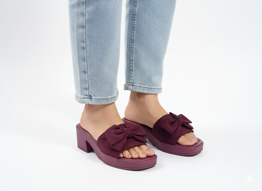 Block Heel Slippers