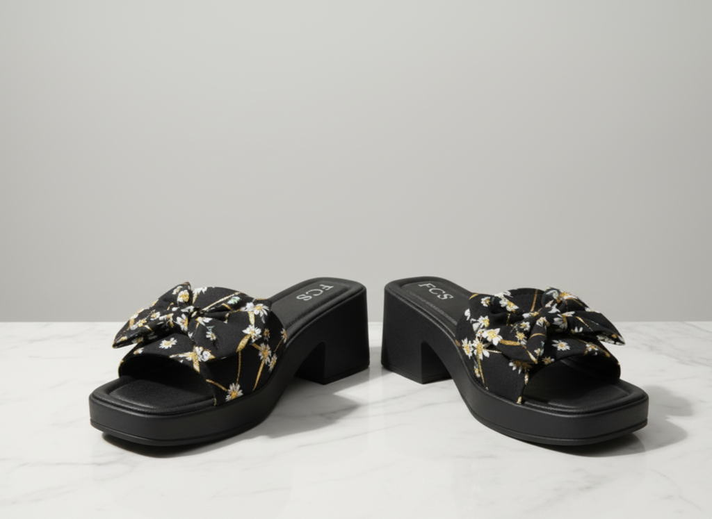 Block Heel Slippers