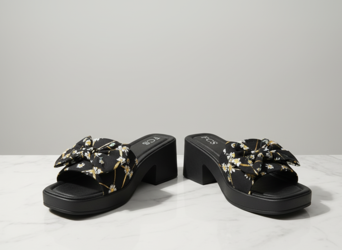 Block Heel Slippers