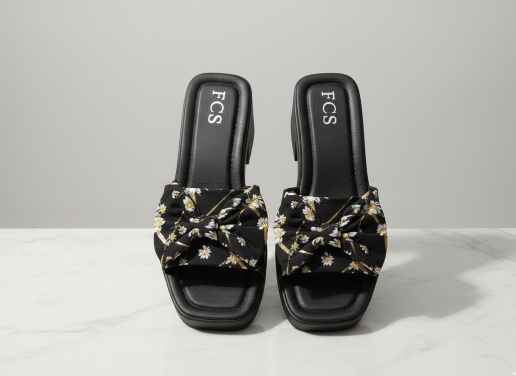 Block Heel Slippers