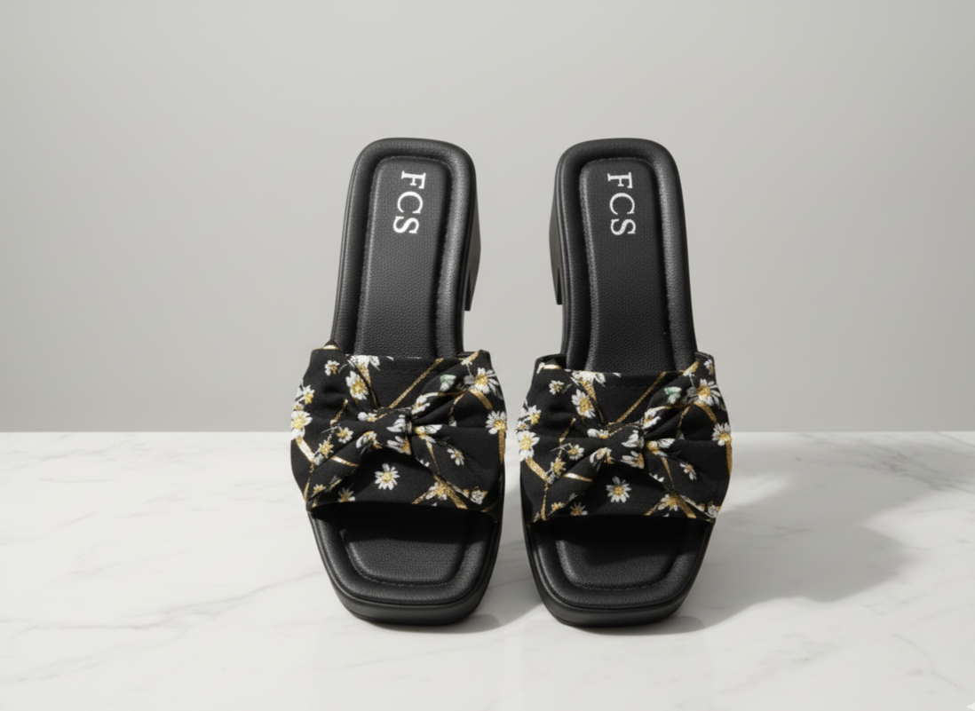Block Heel Slippers