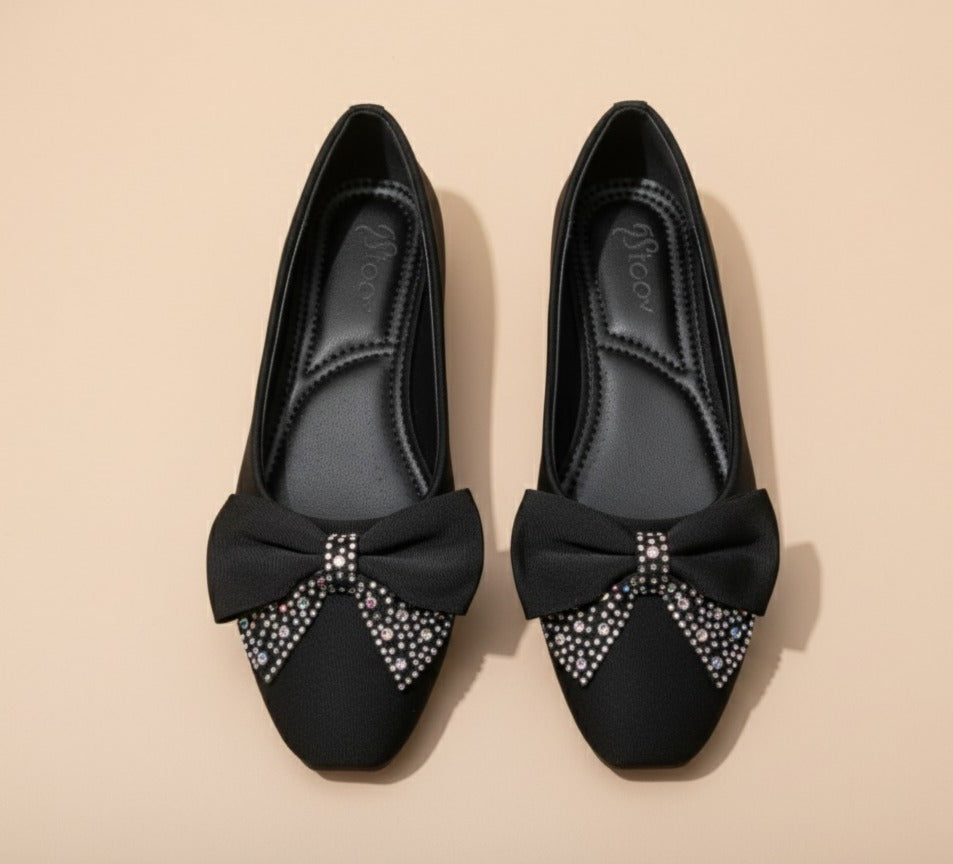 Glitter Party Pumps for Women_Black