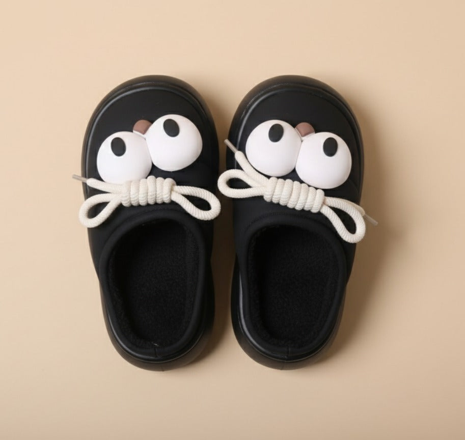 High Sole Indoor Slippers_Black