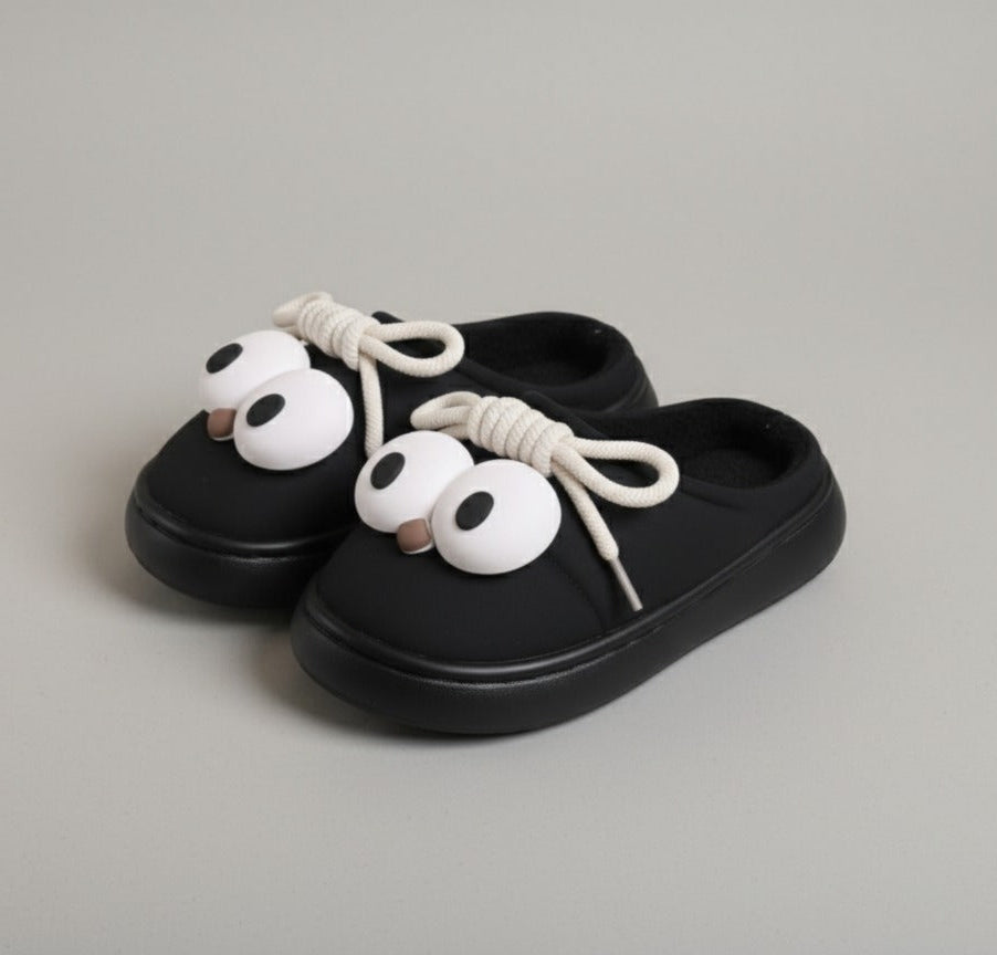High Sole Indoor Slippers_Black