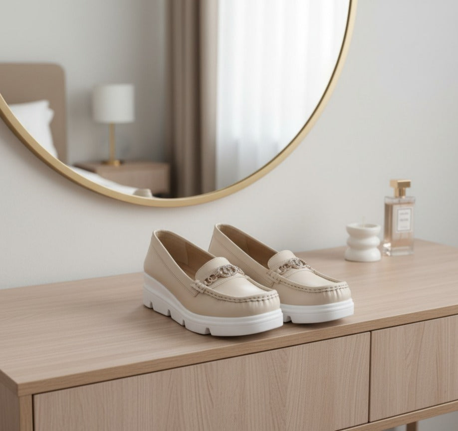 Women High Sole  Pumps_Skin