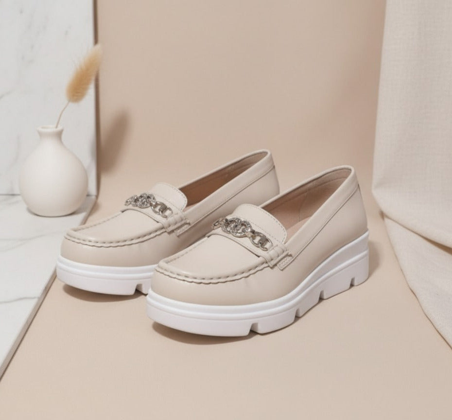 Women High Sole  Pumps_Skin