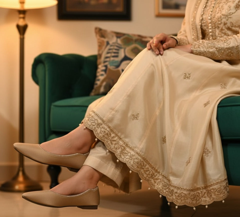 Fancy Party Pumps for Women_Skin