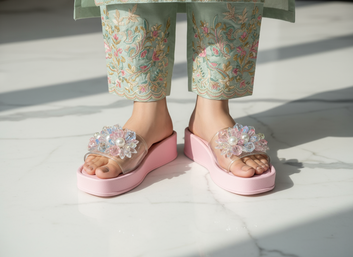 Stylish Transparent Slippers