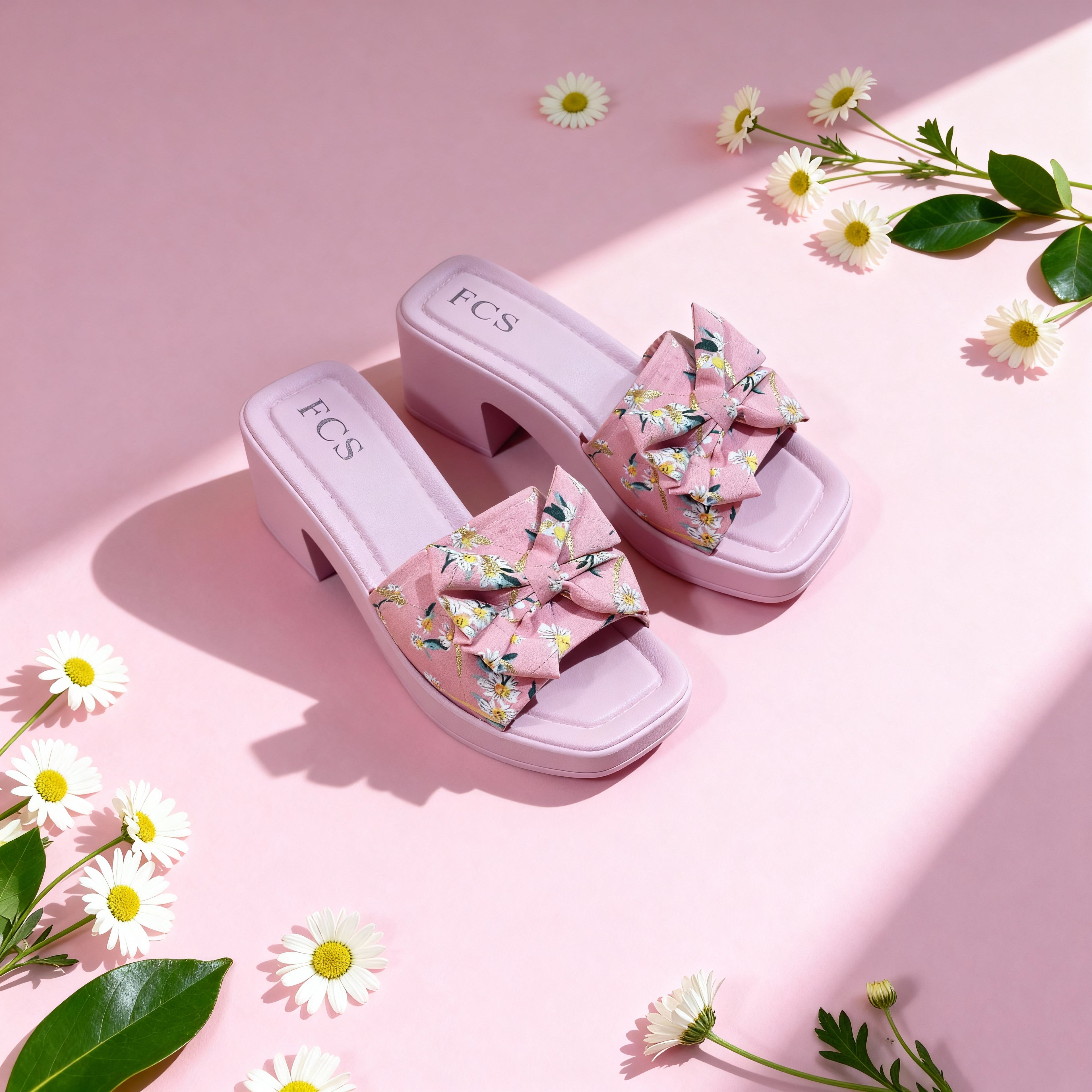 Block Heel Slippers